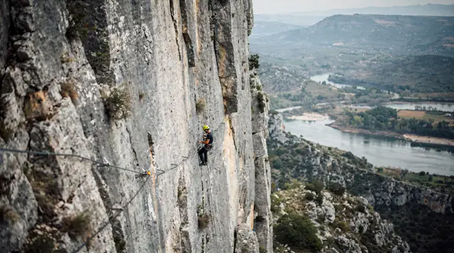 Via ferrata climbing